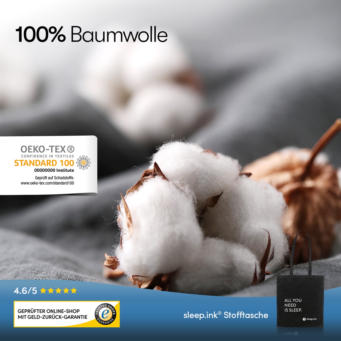 Tragetasche "All you need is sleep"